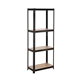 THINIA HOME Estantería Metálica Modular Con 4 Baldas Ajustables | Multiusos | Uso Doméstico | 148x60x30cm | Aguanta Hasta 240Kg