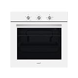 Cata Horno Estático SES 6204 WH con 4 Funciones Programador de Cocción Mecánico con Capacidad 66 L Ancho 60 cm Color Blanco