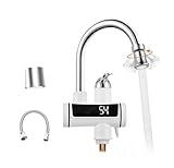 HOGART Calentador de Agua Eléctrico Instantaneo 230 V para Cocina, Jardín, Baño, Caravana, Camper, Grifo Eléctrico Agua Caliente, Grifo con Calentador Instantáneo, Grifo de cocina
