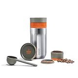 WACACO Pipamoka Máquina de café portátil, Máquina de café de viaje Pequeño, Manual de Camping Cafetera, Todo en Una Impresión al Vacío, Taza térmica de acero inoxidable, Extracción rápida, 10 fl oz