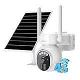 Xega 4G LTE Cámara Vigilancia Exterior con Tarjeta SIM 2K HD Cámara de Seguridad Solar Inalámbrica con Batería PTZ 355°/90° Visión Nocturna Detección De Movimiento Audio Bidireccional