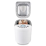 MEDION Amasadora de pan (MD11011) 550W, robot de cocina para preparar pan con capacidad para 1 kg, robot con 19 programas, 3 niveles de tostado y conservación del calor