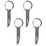 4 Piezas Herramientas Extraccion Radio Coche, para Auto Disco Unidad Principal Reproductor de CD Estéreo Clavijas Universal