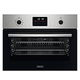 Zanussi ZVENN6XN Horno Eléctrico Multifunción, Integrable Puerta de 3 Cristales, Display Explore, 10 Funciones, Iluminación Interior, Puerta Desmontable, 43 L de Capacidad, Inox Antihuellas, Clase A+