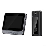 YUANGANG M13 - de videoportero con cable de 4.3 pulgadas, pantalla de visión completa, inalámbrico, inteligente, videovigilancia de alta definición