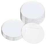 YXHZVON Juego de 16 Acrílicos Transparente Redondos, 10cm Disco Acrílico Redondos Reutilizable, 0.2cm Hojas de Acrílico Redondo para Proyectos y Manualidades de Bricolaje Pinturas de Marcos de Fotos