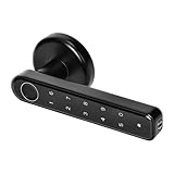 Miratic Manija con Cerradura Electronica Modo de Funcionamiento: Bluetooth/Código/Cerradura con Huella Digital IP20 Negro Funciona con 4 pilas AAA Grosor de la puerta: 42-54 mm