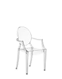 Kartell Lou Ghost - Silla, Policarbonato, Cristal, 37 x 63 x 39 cm, 1 Unidad