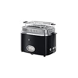 Russell Hobbs Tostador 2 Ranuras, Color, 1300 W, Acero Inoxidable, Negro, Ref. 21681-56