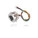 Módulo de Sensor de Lector de Huellas Dactilares, Módulo de Identificación de Huellas Dactilares Capacitivo Circular R503 Escáner de Huellas Dactilares Capacitivo con Luz Indicadora de Anillo de 2 Col