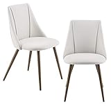 Juego de sillas de Comedor Asiento Tapizado en Tela 83 x 50 x 53 cm Set de 2X sillas de Cocina Sillas de Oficina Beige