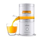 Ufesa Squeeze & Go White, Exprimidor Inalámbrico Eléctrico Recargable, Portátil, Extractor de Nutrientes para Frutas Multifuncional, Carga USB, 220ml de Capacidad, Sin BPA