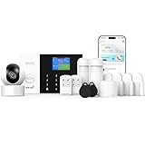 LWOHSI Sistema de Alarma de Seguridad para el hogar con Cmaera, Kit de Alarma WiFi+gsm con Alerta de aplicación de teléfono, Sensor de Puerta/Ventana, Control Remoto para el hogar, apartamento