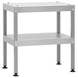 vidaXL Mesa para Horno ahumador Acero galvanizado 40x28x44,5 cm