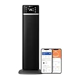 Philips Calefactor de torre Serie 5000 conectado, 2000W, hasta 50 % de ahorro energético, 4 modos, pantalla de temperatura, 5 funciones de seguridad, oscilación 60°, silencioso, negro/gris (CX5120/11)