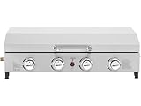 Habitat et Jardin Plancha de Gas 4 quemadores con Tapa Fasto - 10 kw - Gris