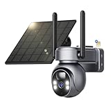 SEHMUA 4G LTE Cámara Vigilancia Exterior Solar con Tarjeta SIM, 2K HD Cámara Visión 360° con Batería PTZ, Visión Nocturna Colorida y Detección PIR Humana, IP66 Sin WiFi