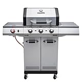 Char-Broil Advantage PRO S 3: Parrilla a gas de 3 quemadores con quemador Sear de cerámica y sartén para grill