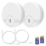 Detector de Agua 2 Pack, Sensor Fugas de Agua,135dB Alarma Sensor de Agua Detector de Inundaciones para Sótanos, Mini Detector de Agua para Cocina, baño y Sótano (2 Pack)