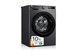 LG F4WR5009A6M - Lavadora Inteligente, 9kg, AI Direct Drive, 1400rpm, Carga Frontal, TurboWash 360º, Algodón Turbo, Vapor Steam, Clasificación A, Serie 500, Inox Grafito