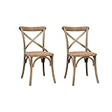 Biscottini sillas Cocina Pack de 2 cm 86x42x45 - Sillas Cocina Madera - Sillas de Comedor en Rattan