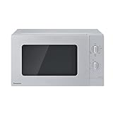 Panasonic NN-GM23QMEPG Horno Microondas Grill de 20 L con Bandeja De Vidrio y Rejilla, 800 W, Grill de 1000 W, Ajuste De Descongelación, Botón Giratorio, Quick 30, Temporizador, Plata