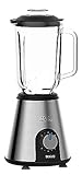 SOGO Batidora SuperCrusher | Licuadora con Jarra de Cristal, 5 velocidades, 1.5L Picadora de Hielo, 1000W - Acero Inoxidable (SS-5530)