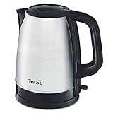 Tefal KI150D10 - Tetera eléctrica, 2400 W, 1.7 L, acero inoxidable, negro/acero inoxidable