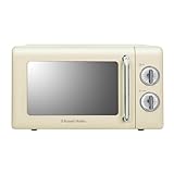 Russell Hobbs RHRETMM705C - Microondas manual compacto de 17 litros y 700 W, estilo retro, 5 niveles de potencia, temporizador, función de descongelación, limpieza sencilla, crema