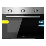 Cecotec Horno Integrable 45cm de Alto Bolero Hexa C134500 Inox A 2600W, 56L de Capacidad, Bajo Consumo, 4 Funciones, Temporizador, Limpieza de Vapor, Cocción de Vapor