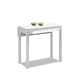 ASTIMESA Mesa de Cocina Extensible, Blanco, 80 cm x 40 cm