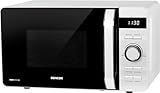 Horno microondas con 8 programas fáciles + parrilla, volumen 17 L, 800 W, negro/blanco