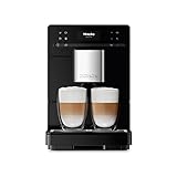 Miele CM 5310 Silence Máquina de café de libre instalación con OneTouch for Two, AromaticSystem, programas de limpieza automática y más, negro obsidiana