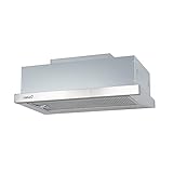 CATA Campana extractora de Cocina TFH 6630X 6 niveles de Extracción Panel de Control Tactil Temporizador de Desconexión Automática e Indicador de Limpieza de Filtros Ancho 60 cm Color Inox
