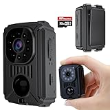 SECURITY TOYS Mini Cámara Espía Oculta, Funciona sin Internet, Camara Vigilancia HD con Visión Nocturna y Detección de Movimiento para Coche, 11 Horas de Batería, Spy CAM sin WiFi