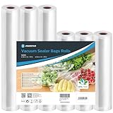 Aigostar - Rollos de Bolsas para Envasar al Vacío. Pack de 6 Rollos de 20x300 cm y 28x300 cm, Sin BPA. Bolsas de Envasado al Vacío para Alimentos, Resistentes. Aptas para Máquinas de Envasado al Vacío