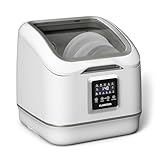 Klarstein SilentScrub lavavajillas encimera - lavavajillas portátil y compacto con 3 cubiertos, 7 programas de lavado, pantalla táctil digital, y funcionamiento silencioso a 55 dB