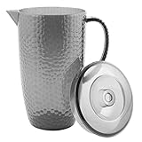 Cambridge CM07652GEU7 Fete Jarra con diseño de diamante - plástico sin BPA para uso en exteriores, contemporánea, reutilizable, para fiestas, casas de vacaciones y acampadas, fácil de guardar, gris