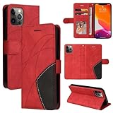 GoodcAcy Funda de Piel para Samsung Galaxy J5 Prime Tipo Libro con Ranuras para Tarjetas y Soporte para Samsung Galaxy J5 Prime (Rojo)