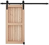 CCJH 5FT/1.5M Herraje para Puerta Corredera Kit de Accesorios para Puertas Correderas, Contiene Guía de suelo ajustable