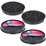 McFilter | 4x filtro de carbón activo Ø 172mm para campana extractora apto para filtro de carbón activo Elica CFC0038668 Type57, Nyttig 440, AEG 055171138 4055217501 Bauknecht Whirlpool 48400008824