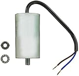 Spares2go - Condensador universal para campana extractora de motor con cable de 19 cm (6uF, 6MFD, 450 VAC)