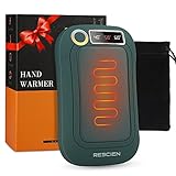 Calentador de Manos Recargable 10000mAh Calefactor a Bateria USB Power Bank 30-60°C, Reutilizable Electrico Calienta Manos, Pantalla LCD, Invierno para Golf, Camping, Senderismo