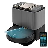 Cecotec Robot Aspirador Base Autovaciado Conga 13090 Spin Revolution Home and Wash. Tecnología Láser, 7000 Pa, Cepillo de Silicona, Mopas Giratorias, Cepillo Lateral, App, Bluetooth y WiFi