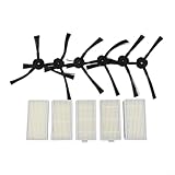 Kit de accesorios de repuesto para Lidl para aspiradora robótica SilverCrest SSR 3000 A1, 5 filtros HEPA + 6 cepillos laterales