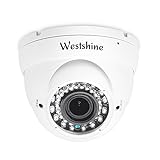 WESTSHINE 1080P Dome Cámara Exterior de Vigilancia CCTV Domo Cámara de Seguridad, HD 1/3” CMOS 2.8-12mm Gran Angular Lente 36 Leds Infrarrojos 100ft Visión Nocturna