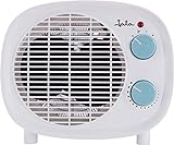 JATA TV52 - Calefactor Baño Eléctrico con Termostato Ajustable, 2000 W, 2 Potencias de Calor y Ventilador, Calentamiento Rápido, Protección Sobrecalentamiento