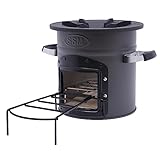 Estufa Portátil de Leña para Cocinar al Aire Libre, de pie Gris 33 * 33 * 35cm