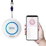 SINGCALL Tuya WiFi Smart Botón de Emergencia SOS para Mayores y Niños, Alerta Personal para Pacientes de Edad Avanzada, Botón Azul de Llamada, Conectado al Teléfono(Adecuado para entornos domésticos)