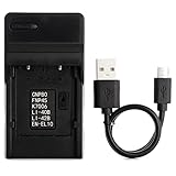 Norifon D-Li108 USB Cargador para Pentax Optio L36, Optio L40, M30, M40, M90, M900, NB1000, RS1000, RS1500, T30, V10, W30 Cámara y Más